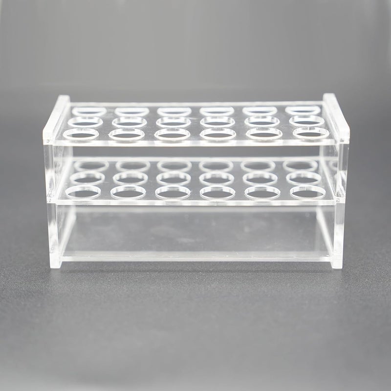 LSVERDE Store 1 pcs Acrylic Test Tube Rack 18 Holes for 10ML/15ML Centrifuge Tubes, Transparent Acrylic Test Holder Racks with Hole Diameter 17 mm - Image 4